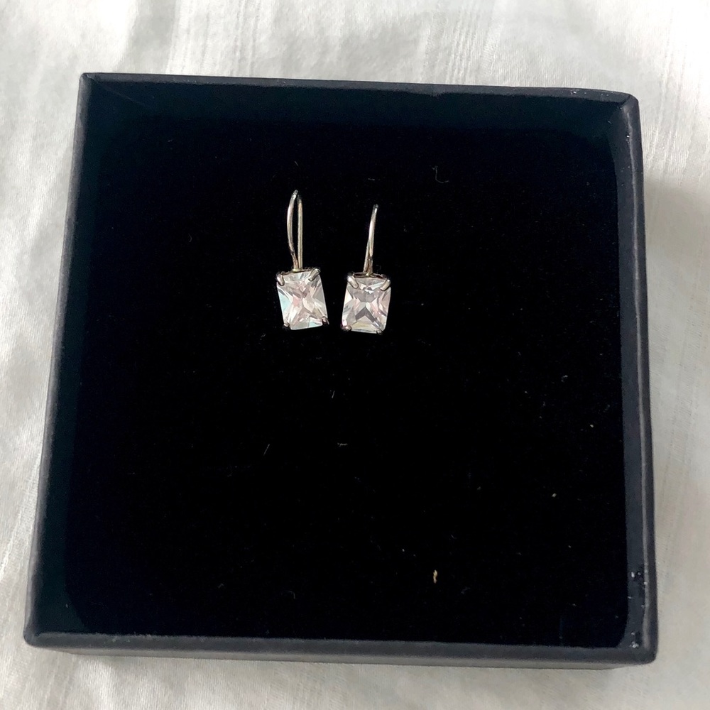 Silpada SS Faux Diamond Drop Earring